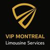 Logo de VIP Montreal Limousine Services aux couleurs or et noir.